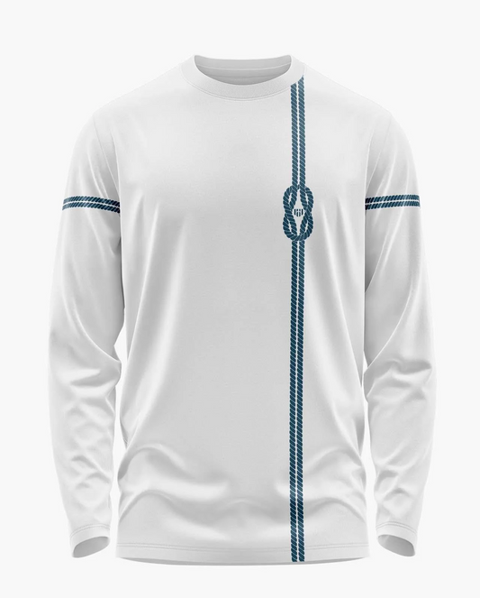 Square Knot Rope Vertical Signature Luxesoft Cotton Full Sleeve T-Shirt